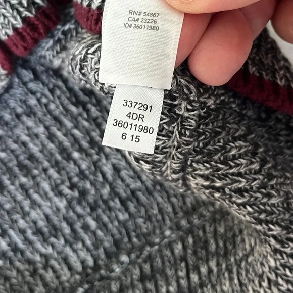 Victoria’s Secret Gray Maroon Patch Varsity Cardigan Sz Small Like New Academia - Picture 9 of 13